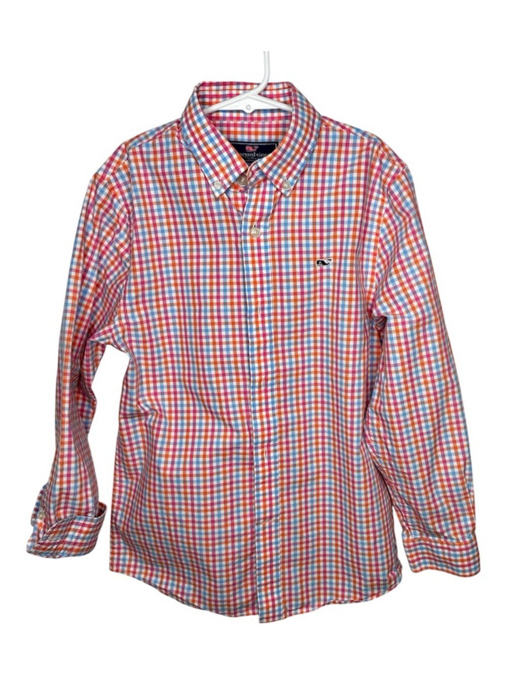 Vineyard Vines Boys Multicolor Check Button-Down Shirt Size Small (8-10)